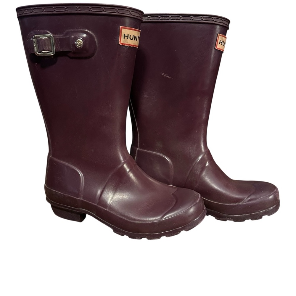Hunter Dark Purple Waterproof Rain Boots